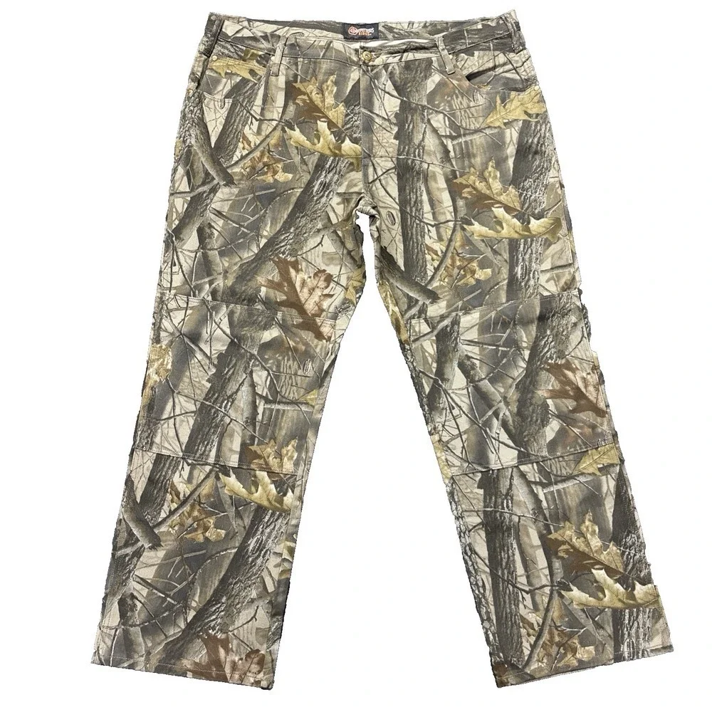 Outfitters Ridge Pants Mens 44x32 RealTree Hardwoods‎ Camo Double Knee Hunting